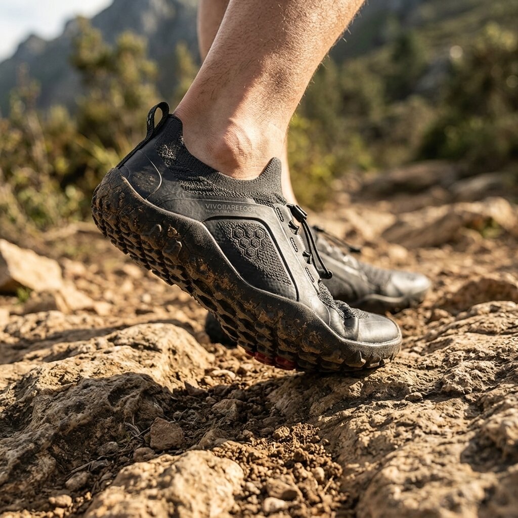 Vivobarefoot Primus Trail Knit FG Grounding (Mens) - Obsidian