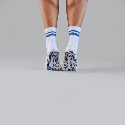 Bprimal GRIP Five-Toe Socks - Crew - Regular Weight - Coastal
