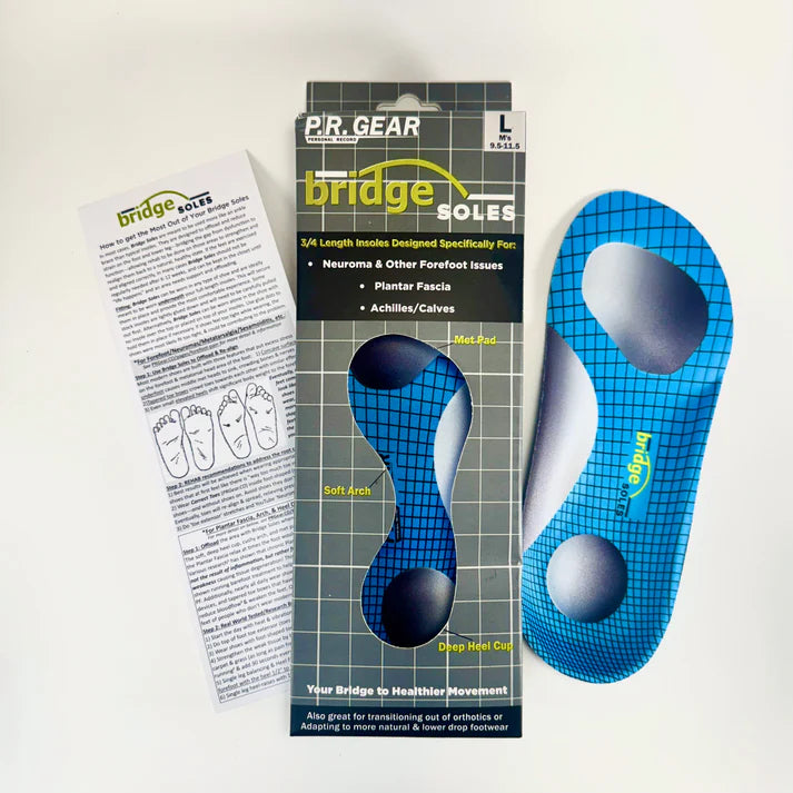 P.R Gear - Bridge Soles - 3/4 Length Insoles with Met Pad