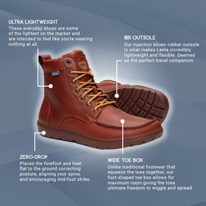 Lems - Boulder Boot - Russet (Leather) (Unisex) - bprimal