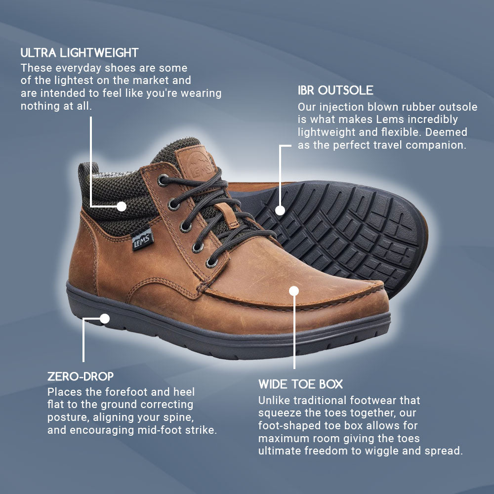 Lems - Boulder Boot Mid Leather - Umber - bprimal