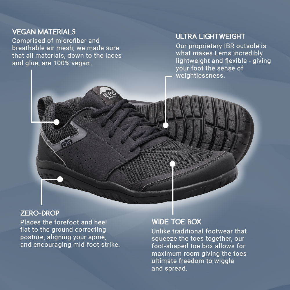 Lems - Primal Zen - Asphalt (Unisex) - bprimal