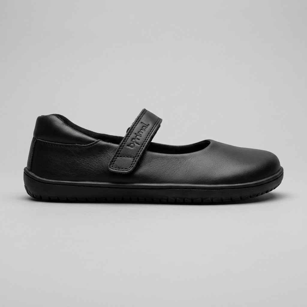 Bprimal Kids - MJ 2.0 - Black (Leather) School Shoes