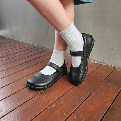 Bprimal Kids - MJ 2.0 - Black (Leather) School Shoes