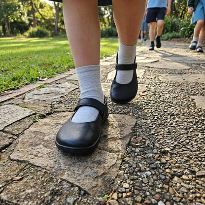 Bprimal Kids - MJ 2.0 - Black (Leather) School Shoes