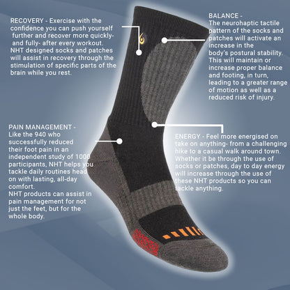 Biowin Neurosocks - Outdoor Crew - Charcoal