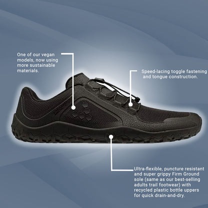 Vivobarefoot Primus Trail II FG (Mens) - Obsidian