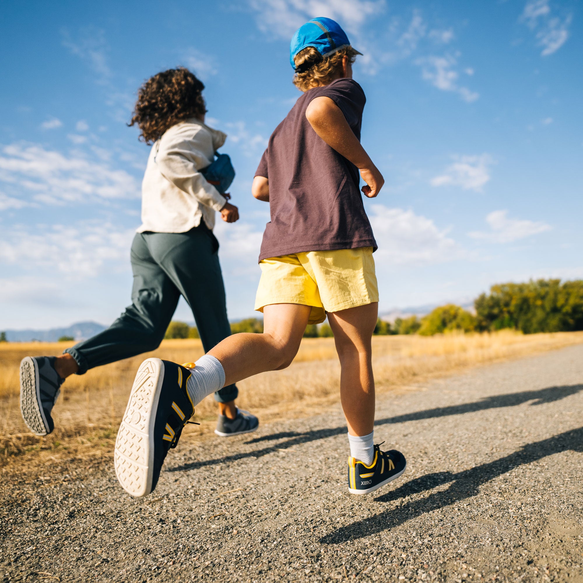 XeroShoes - Prio - Big Kids - Dress Blues / Spectra Yellow