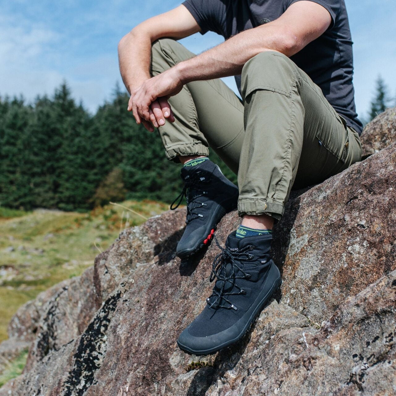 Vivobarefoot Tracker Textile AT Waterproof - Obsidian (Mens)