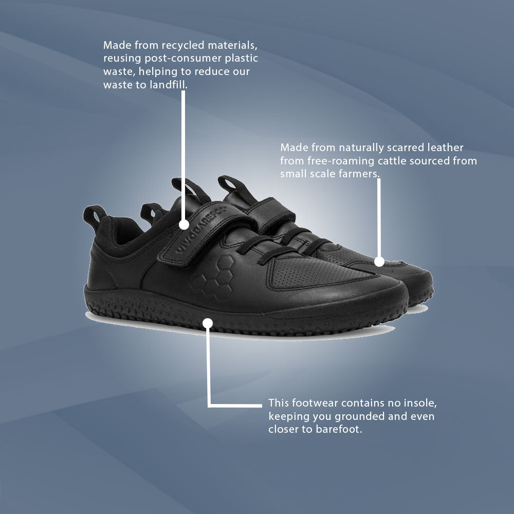 Vivobarefoot - Primus Ludo School - Obsidian