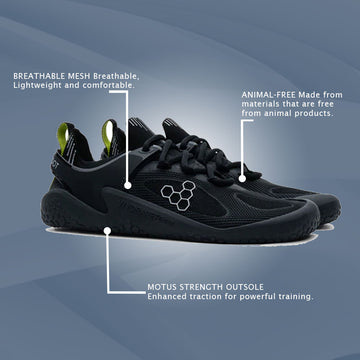 Vivobarefoot Motus Strength (Mens) - Obsidian/Grey display picture 1