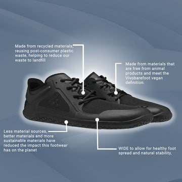 Vivobarefoot Primus Lite III Obsidian – Bprimal Footwear