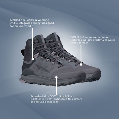Altra - Lone Peak 9 Waterproof Mid Black/Grey - Mens