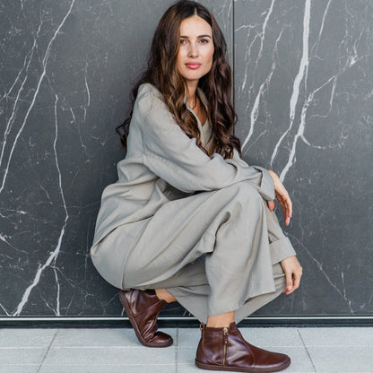 Shapen - IVY 2.0 Barefoot Ankle Boots - Brown (Womens)