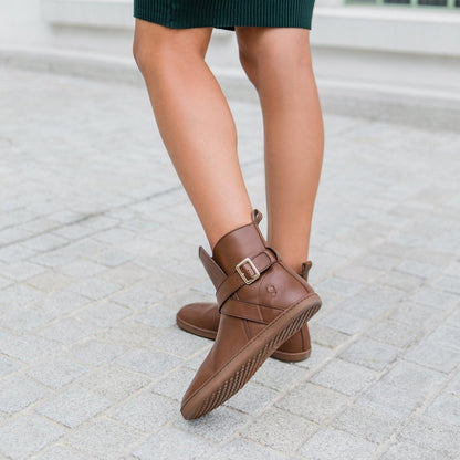 Shapen - DIVINE Barefoot Ankle Boots - Brown (Womens)