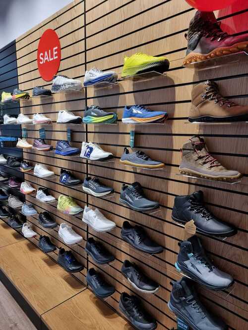 The barefoot shoes sale rack in the Bprimal Melbourne (Northcote) store