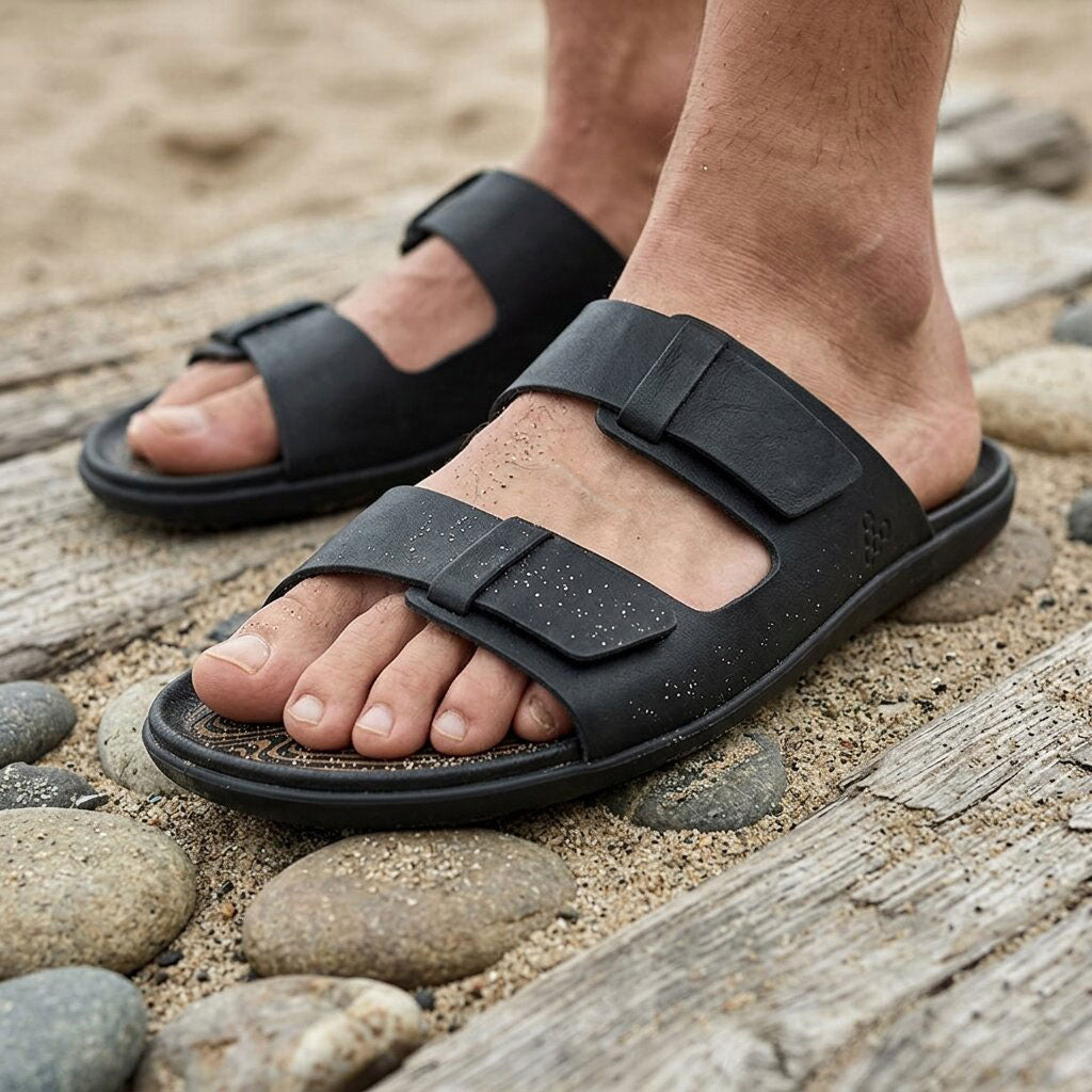 Vivobarefoot - Sensus Yin Slide (Mens) - Obsidian