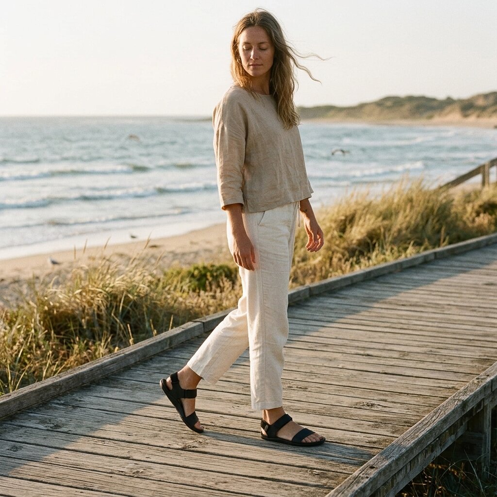 Vivobarefoot Sensus Yin Sandal (Womens) - Obsidian