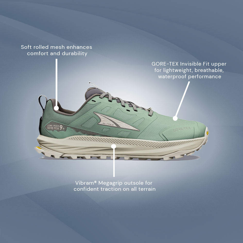 Altra - Lone Peak 9+ GTX Waterproof - Sea Spray/Island Fossil - Mens