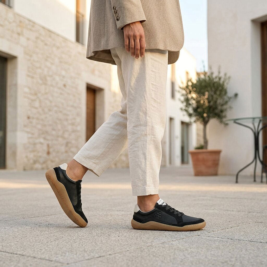 Vivobarefoot Gobi II Sneaker Premium Leather (Womens) - Obsidian
