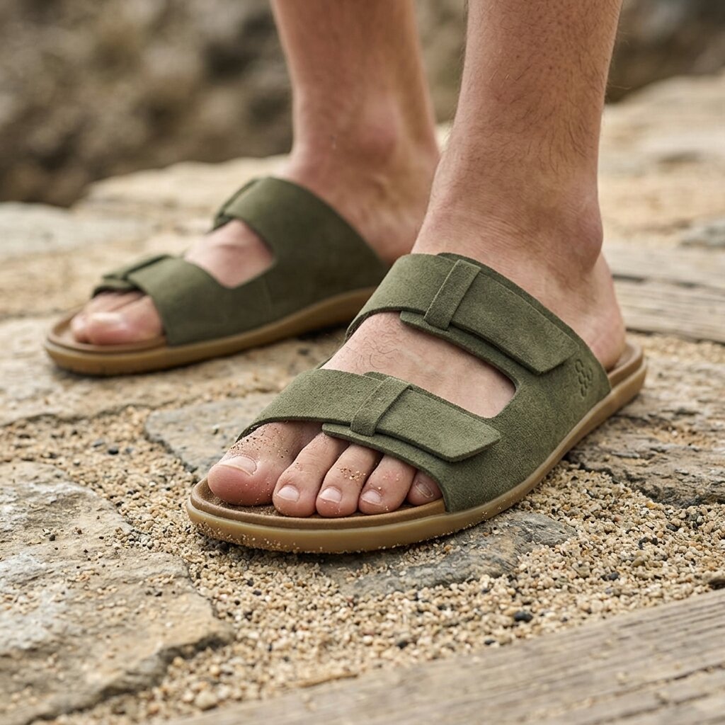 Vivobarefoot - Sensus Yin Slide (Mens) - Dark Olive