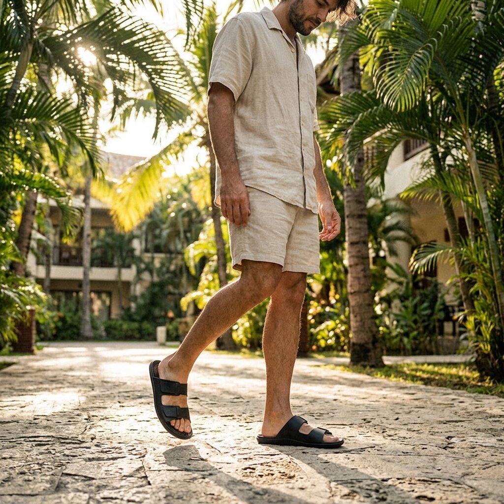 Vivobarefoot - Sensus Yin Slide (Mens) - Obsidian