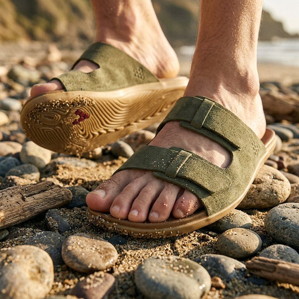 Vivobarefoot - Sensus Yin Slide (Mens) - Dark Olive