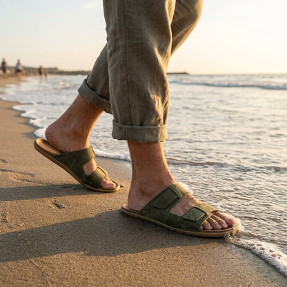 Vivobarefoot - Sensus Yin Slide (Mens) - Dark Olive