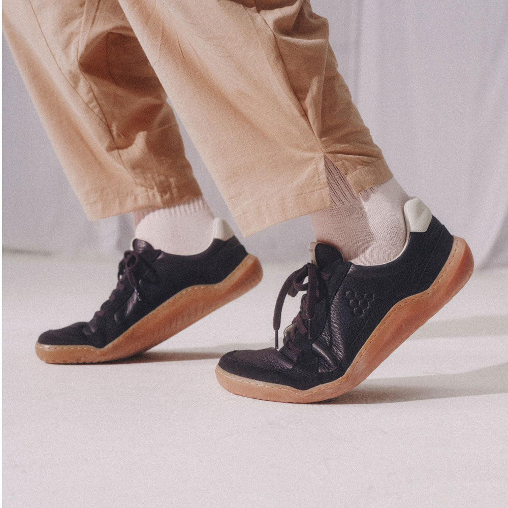 Vivobarefoot Gobi II Sneaker Premium Leather (Mens) - Obsidian