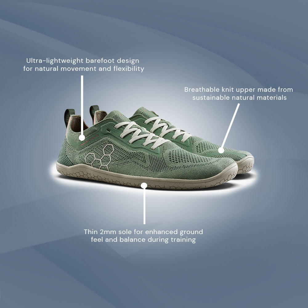 Vivobarefoot Primus Lite Knit Natural (Mens) - Dusty Green