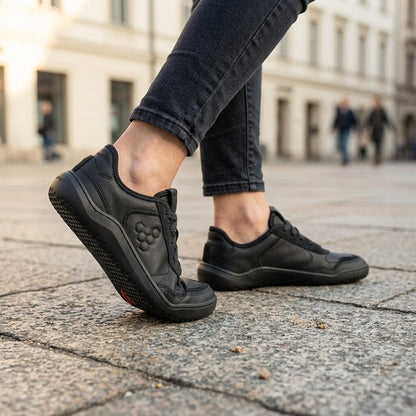 Vivobarefoot Gobi Sneaker Leather (Womens) - Obsidian