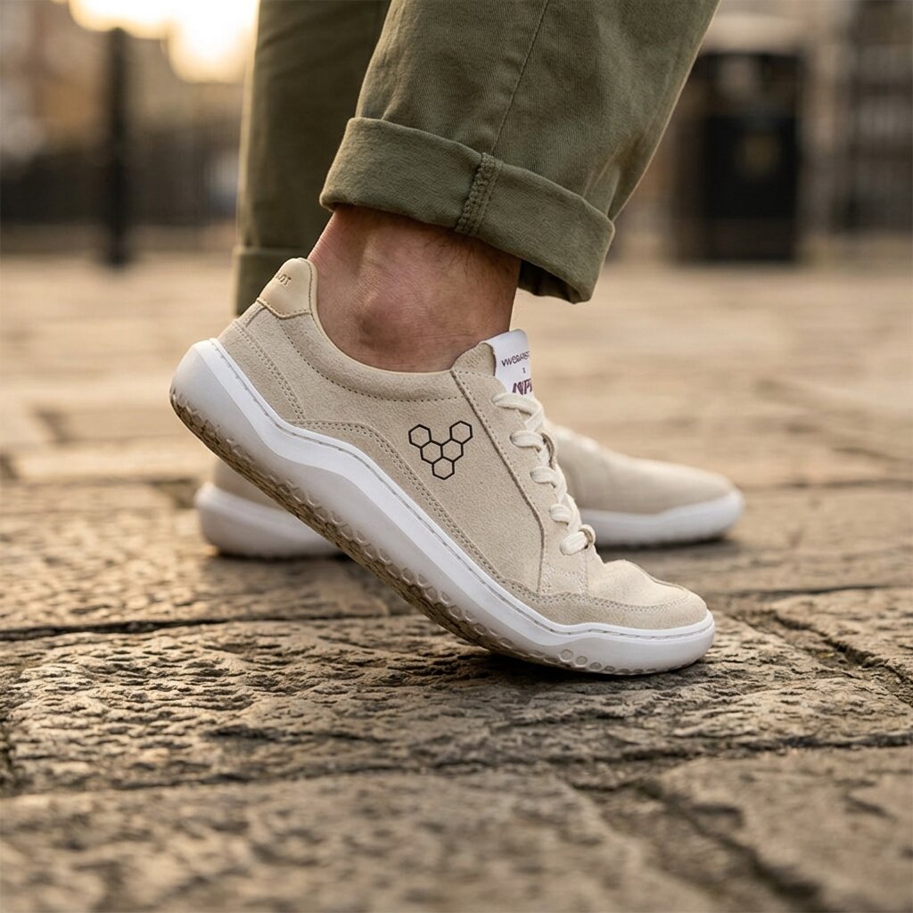 Vivobarefoot Gobi II Sneaker Premium Leather (Mens) - Sand-Fig