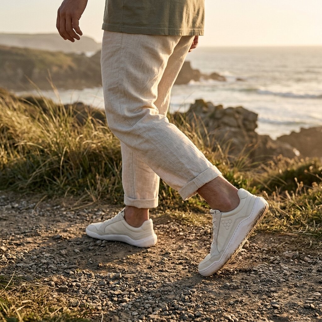 Vivobarefoot Gobi III Sneaker Leather (Mens) - Limestone