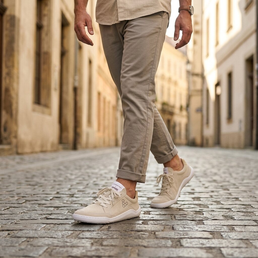 Vivobarefoot Gobi II Sneaker Premium Leather (Mens) - Sand-Fig