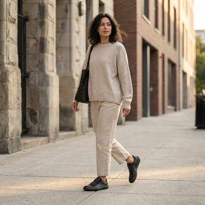 Vivobarefoot Gobi Sneaker Leather (Womens) - Obsidian