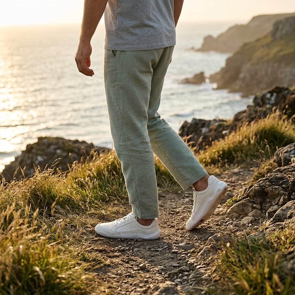 Vivobarefoot Gobi III Sneaker Leather (Mens) - Limestone