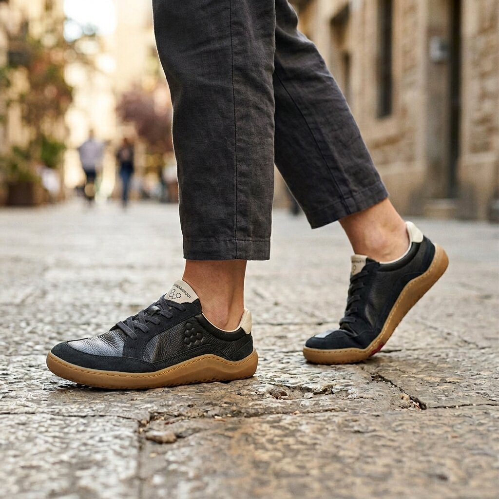 Vivobarefoot Gobi III Sneaker Leather (Womens) - Obsidian