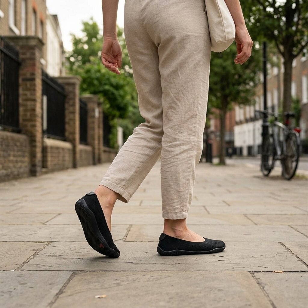 Vivobarefoot Primus Asana Yin Ballerina Knit (Womens) - Obsidian