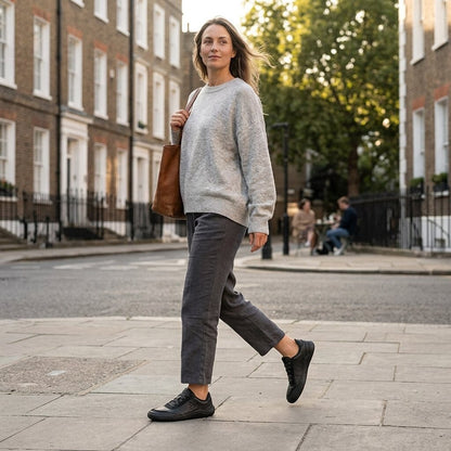 Vivobarefoot Gobi Sneaker Leather (Womens) - Obsidian