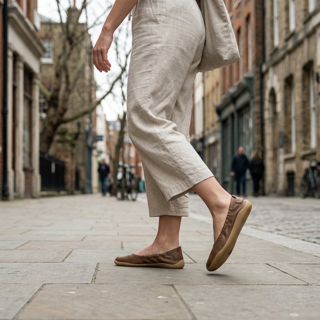 Vivobarefoot Primus Asana Yin Ballerina Leather (Womens) - Tan