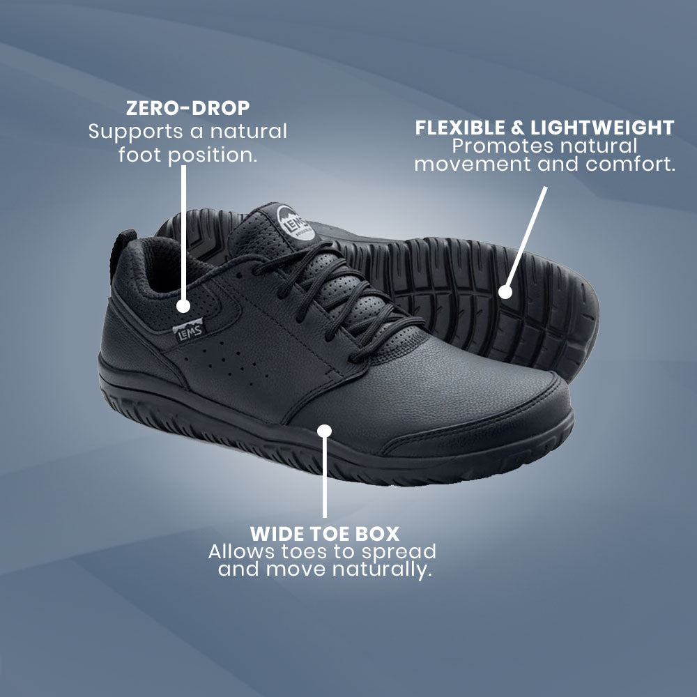 Lems - Primal Zen Leather - Black (Unisex)