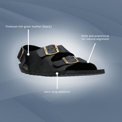 Freet - Salcombe Sandal - Black (Unisex)