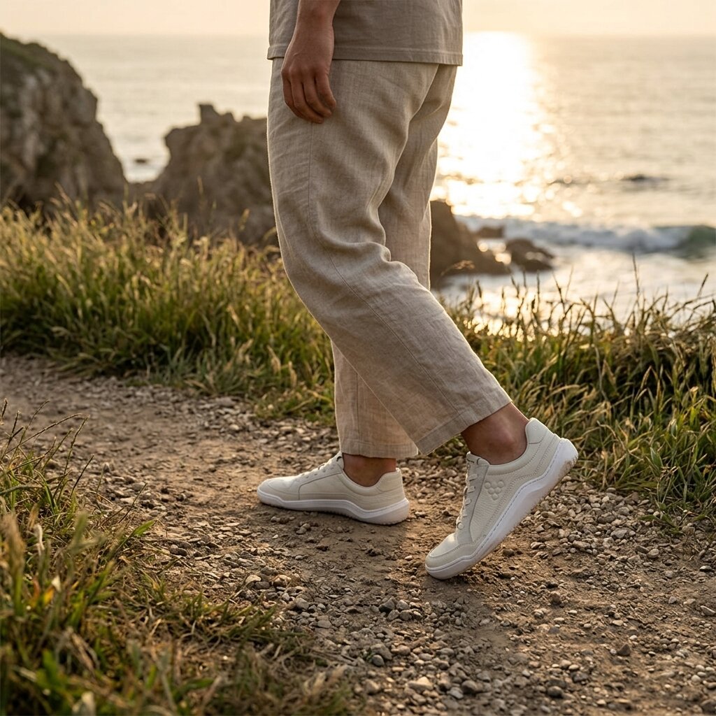 Vivobarefoot Gobi III Sneaker Leather (Mens) - Limestone