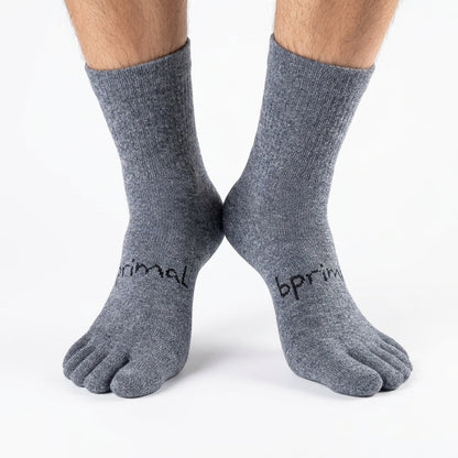 Bprimal Outdoor Merino Five-Toe Socks - Crew - Grey