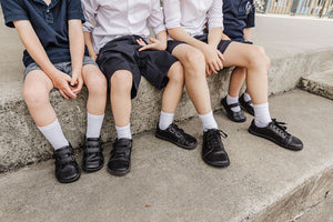 Bprimal Kids - Classic - Blackout (Leather) School Shoes